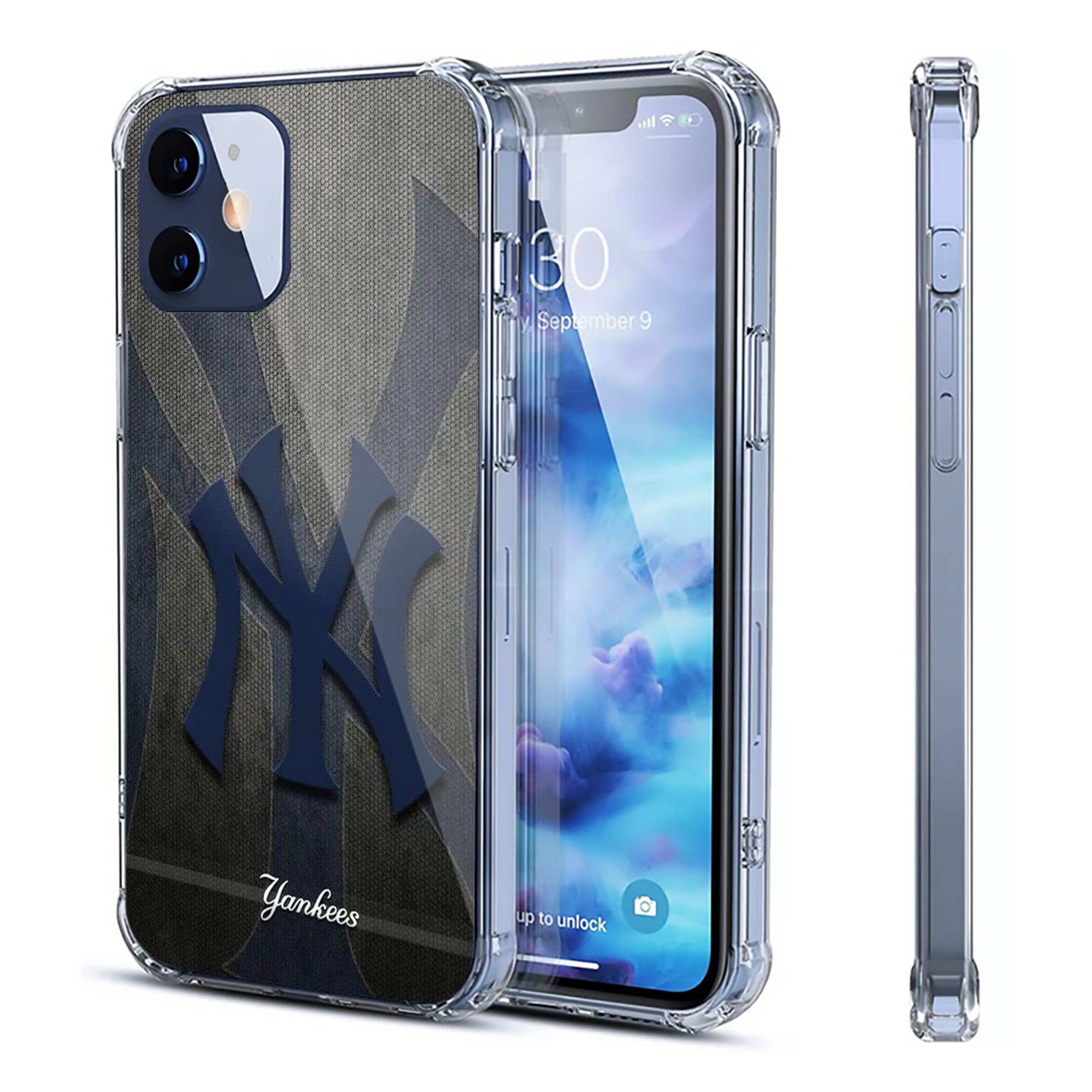 New York Yankees 153 Clear IPhone 12 Case – Soft TPU With UV Print – Enhanced Drop Protection, Precise Fit, Anti-Fingerprint, Customizable Design, Scratch-Resistant, Yellow-Resistant